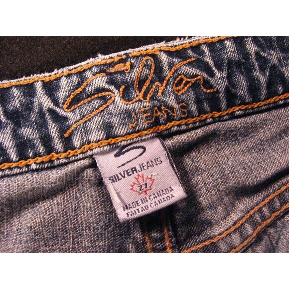 COPY - Silver Jeans CUTOFF JEAN SHORTS Womans Cut Off Sz 27 Blue Denim Destress… - Picture 5 of 9